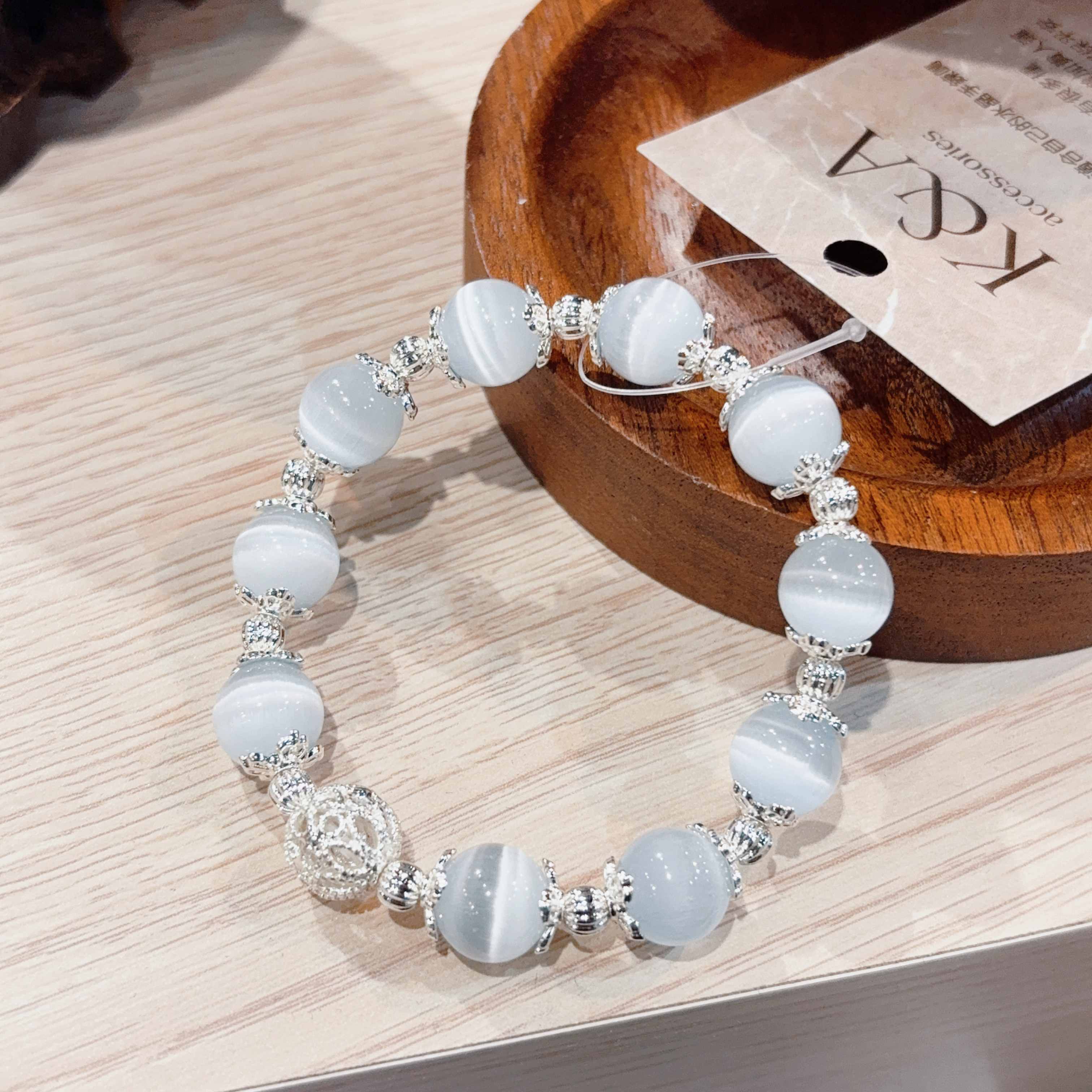 小手圍天然貓眼水晶手鍊🐈‍⬛