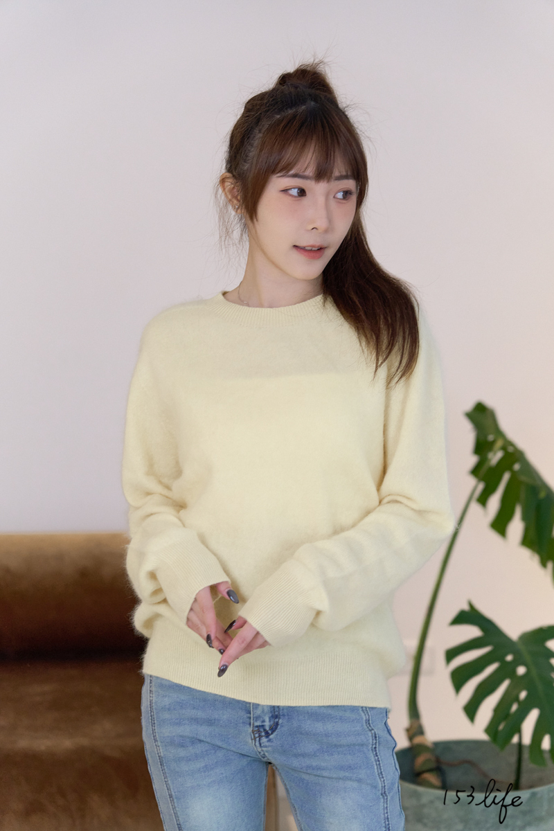 |現貨|圓領素面羊毛上衣(3色)