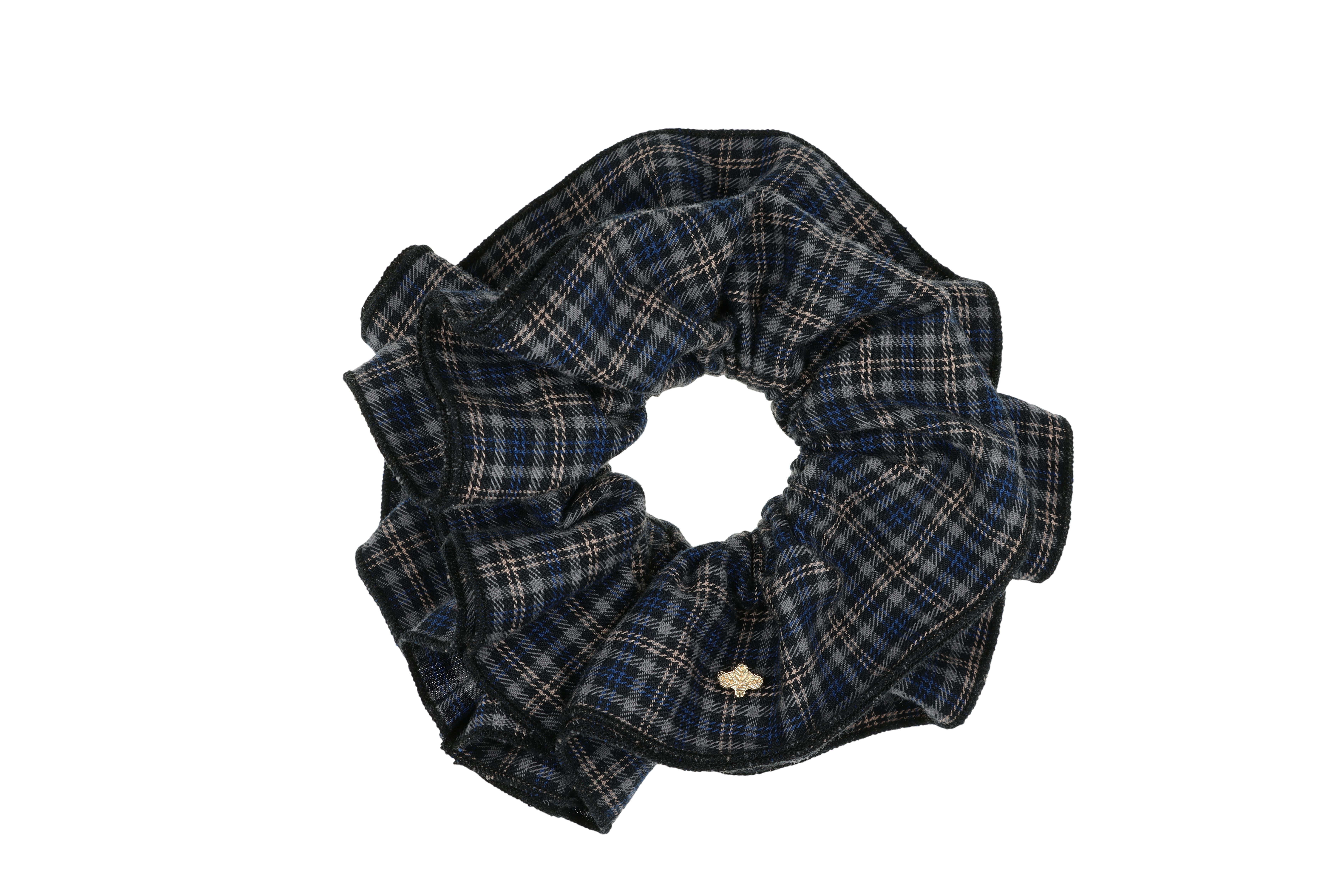 L. ERICKSON 雙層蘇格蘭格大腸圈〈藍色 / 黑色〉