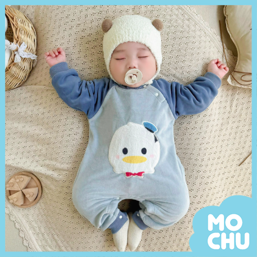 大頭唐小鴨毛絨連身衣