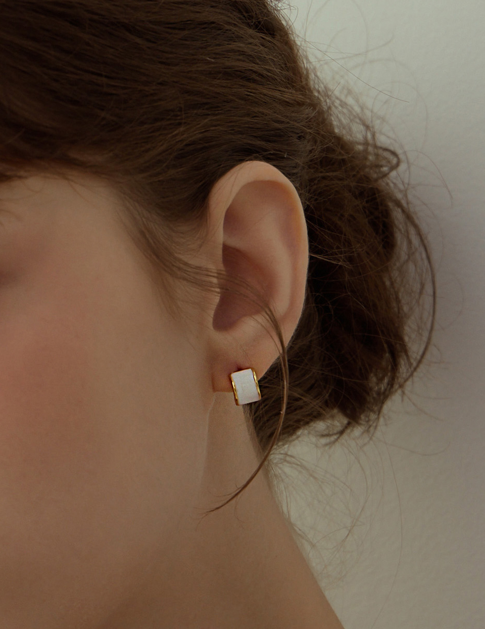 簡約畫釉。針式耳環