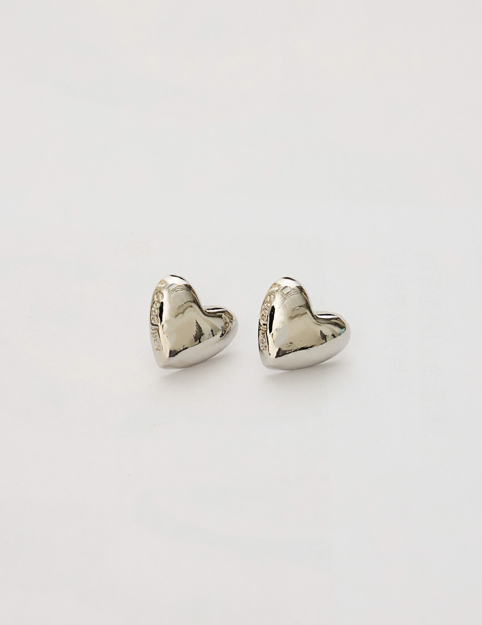 Lucky愛心。夾式耳環