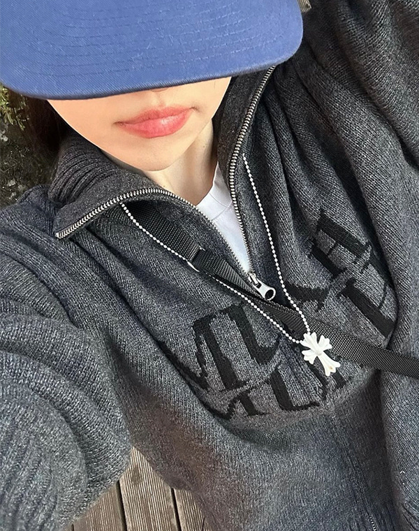 韓國品牌 MUAH MUAH| JACQUARD KNIT ZIPUP CARDIGAN (2 Colours)