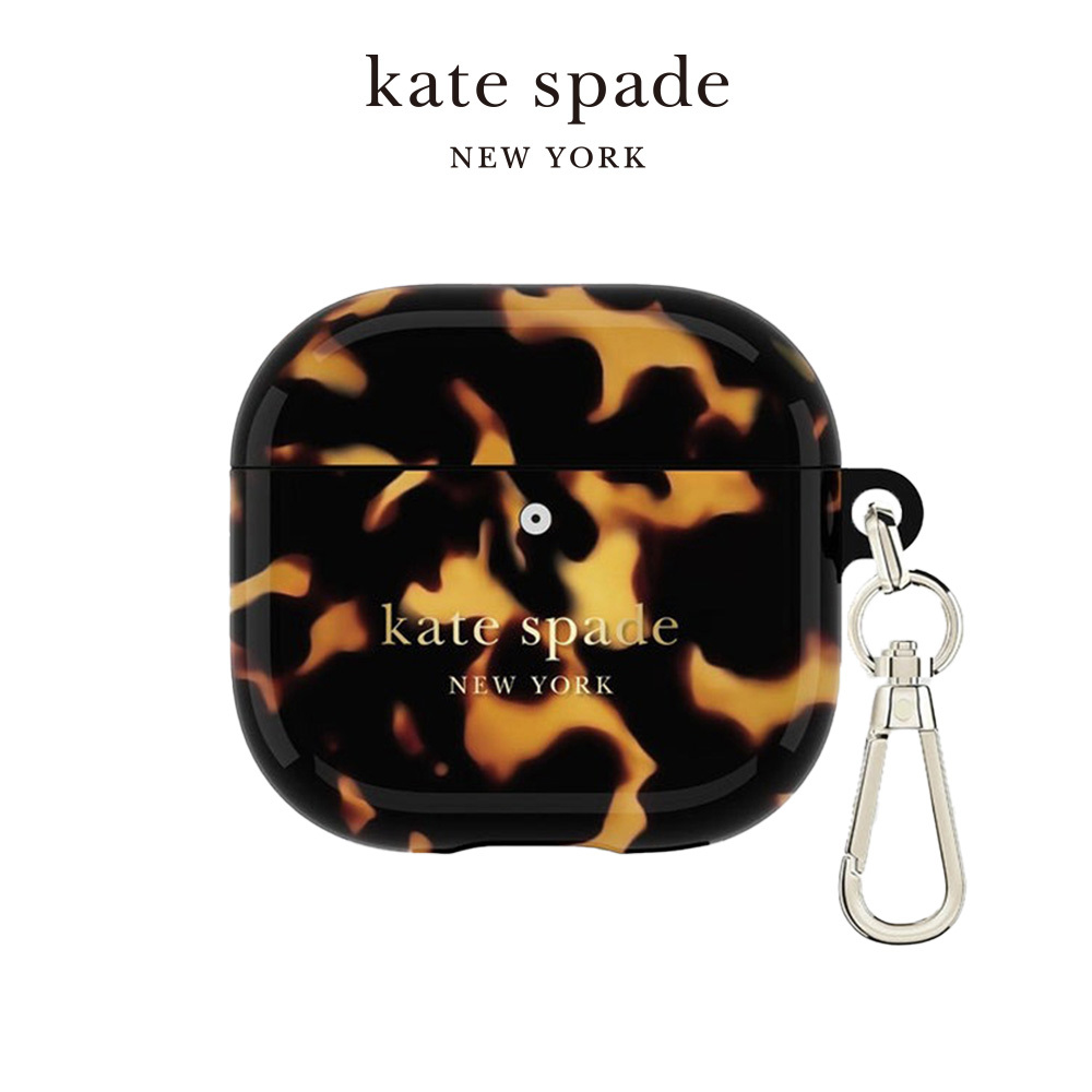 【kate spade】AirPods 4 耳機保護殼套 華麗玳瑁