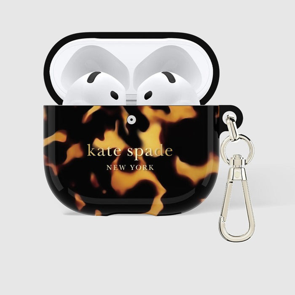 【kate spade】AirPods 4 耳機保護殼套 華麗玳瑁