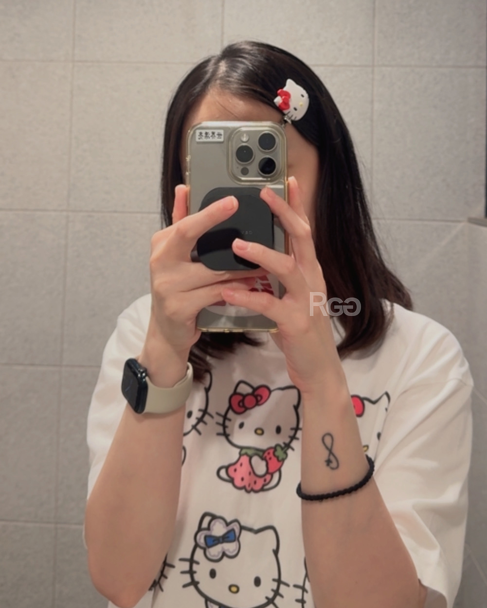 Hello Kitty Sanrio GD同款髮夾 室內實帶照