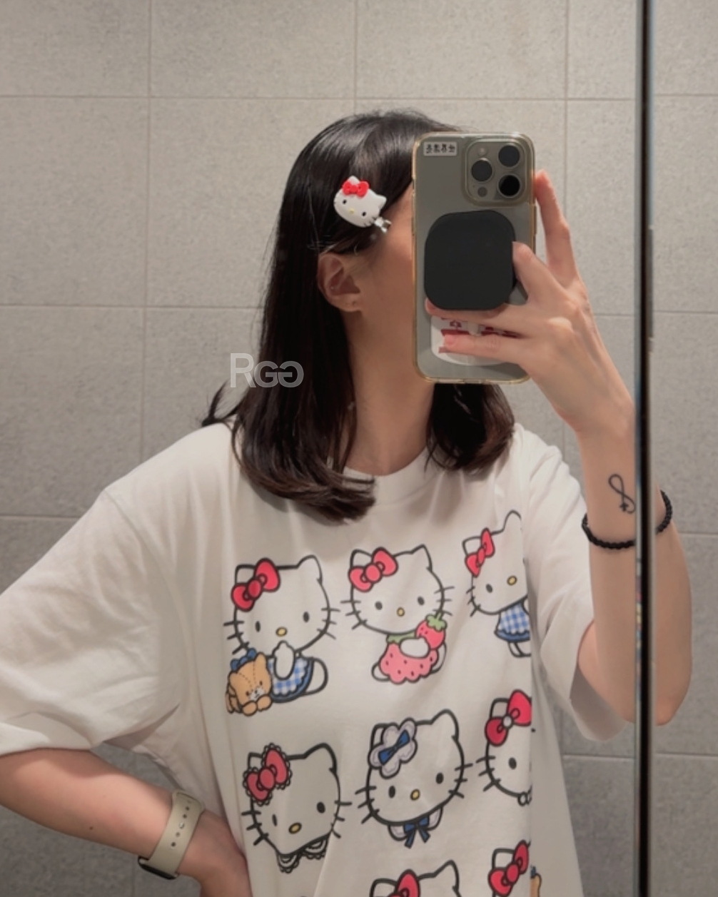 Hello Kitty髮夾 室內實帶照