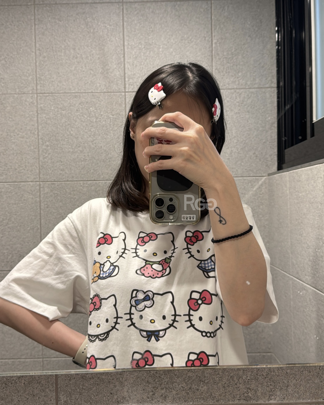 Hello Kitty GD同款 三麗鷗髮夾 室內實帶照