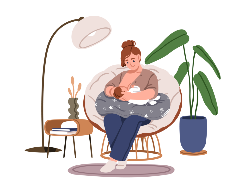 交叉式哺乳:精準哺乳且支撐力強