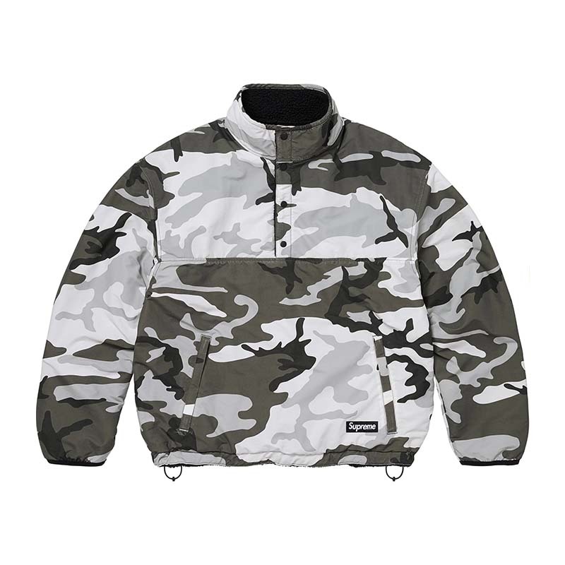 Supreme Polartec Shearling Reversible Black 黑色 雙面外套 黑白迷彩 FW25J32-BK [台灣現貨]