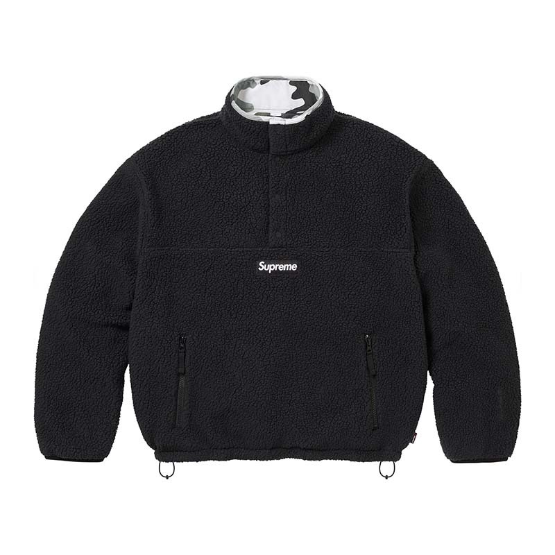 Supreme Polartec Shearling Reversible Black 黑色 雙面外套 黑白迷彩 FW25J32-BK [台灣現貨]