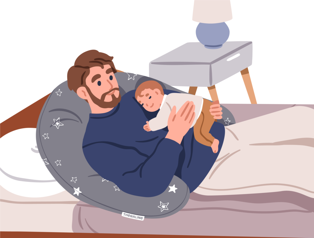 背部哺乳枕:提供舒適支撐