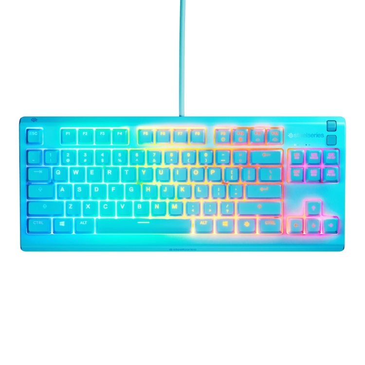 SteelSeries APEX 3 TKL 防水靜音有線鍵盤 (Aqua)