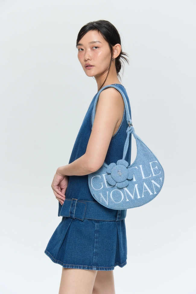 Gentle Woman Luna Petal Shoulder Bag( Denim)
