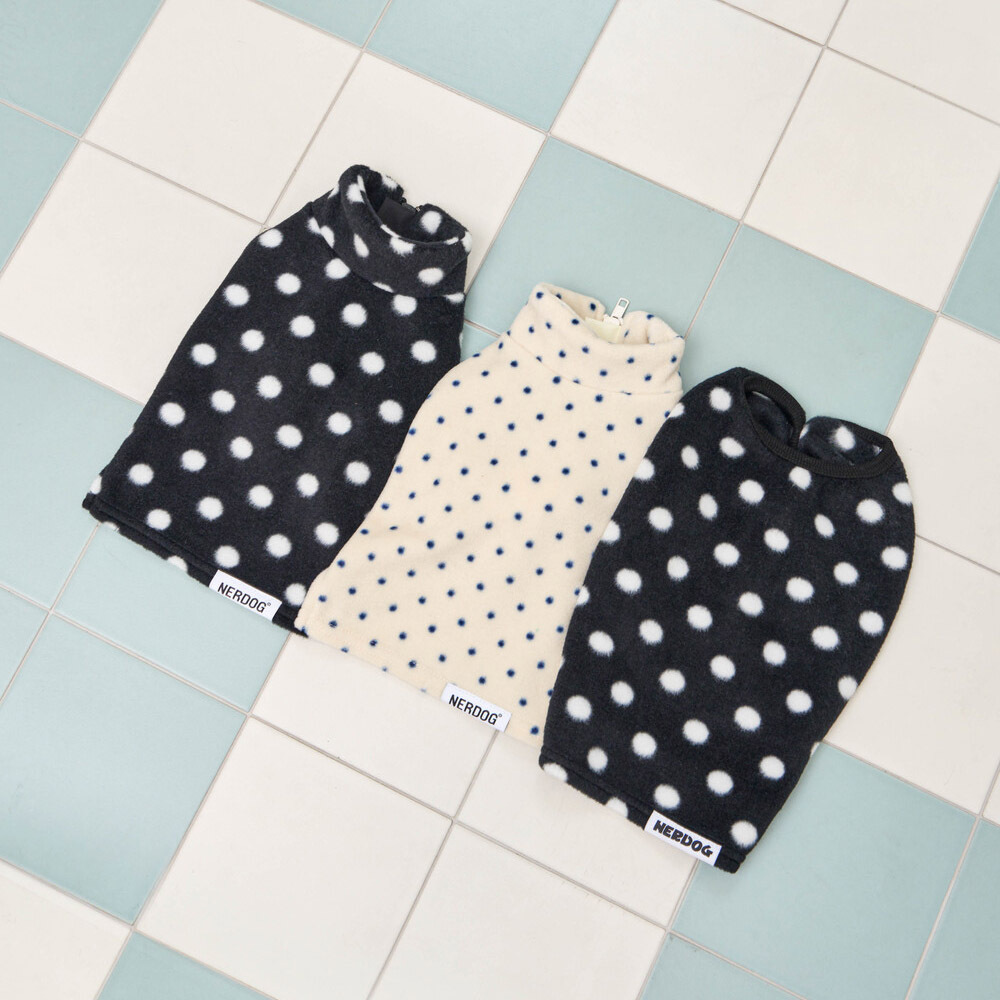 【 韓國連線 】NERDOG｜圓點羊毛上衣-白色