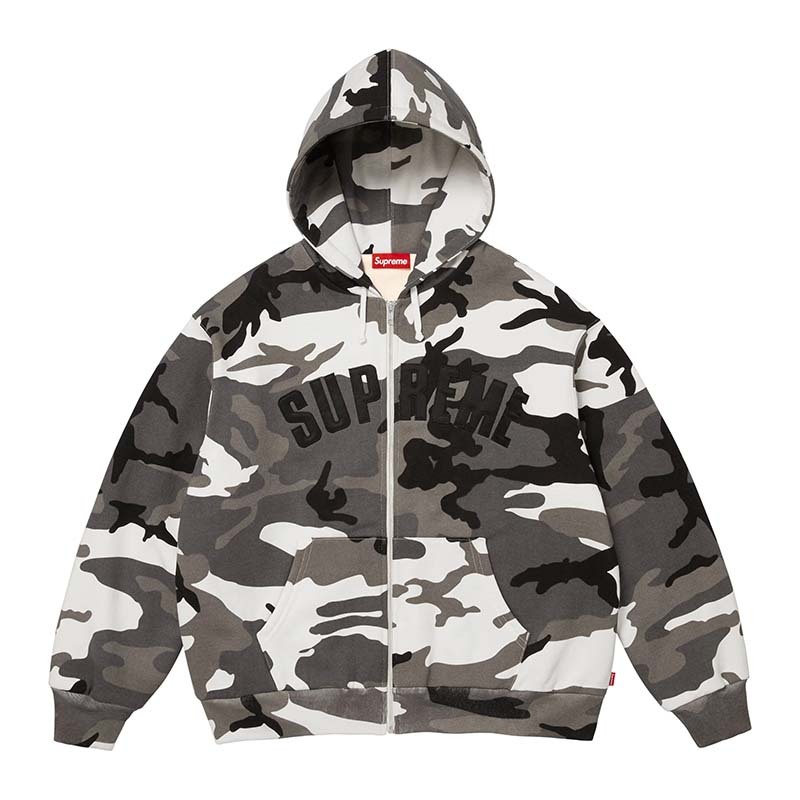Supreme Arc Thermal Lined Zip Up Hooded 黑白色 迷彩 連帽外套 SUP-557 [台灣現貨]