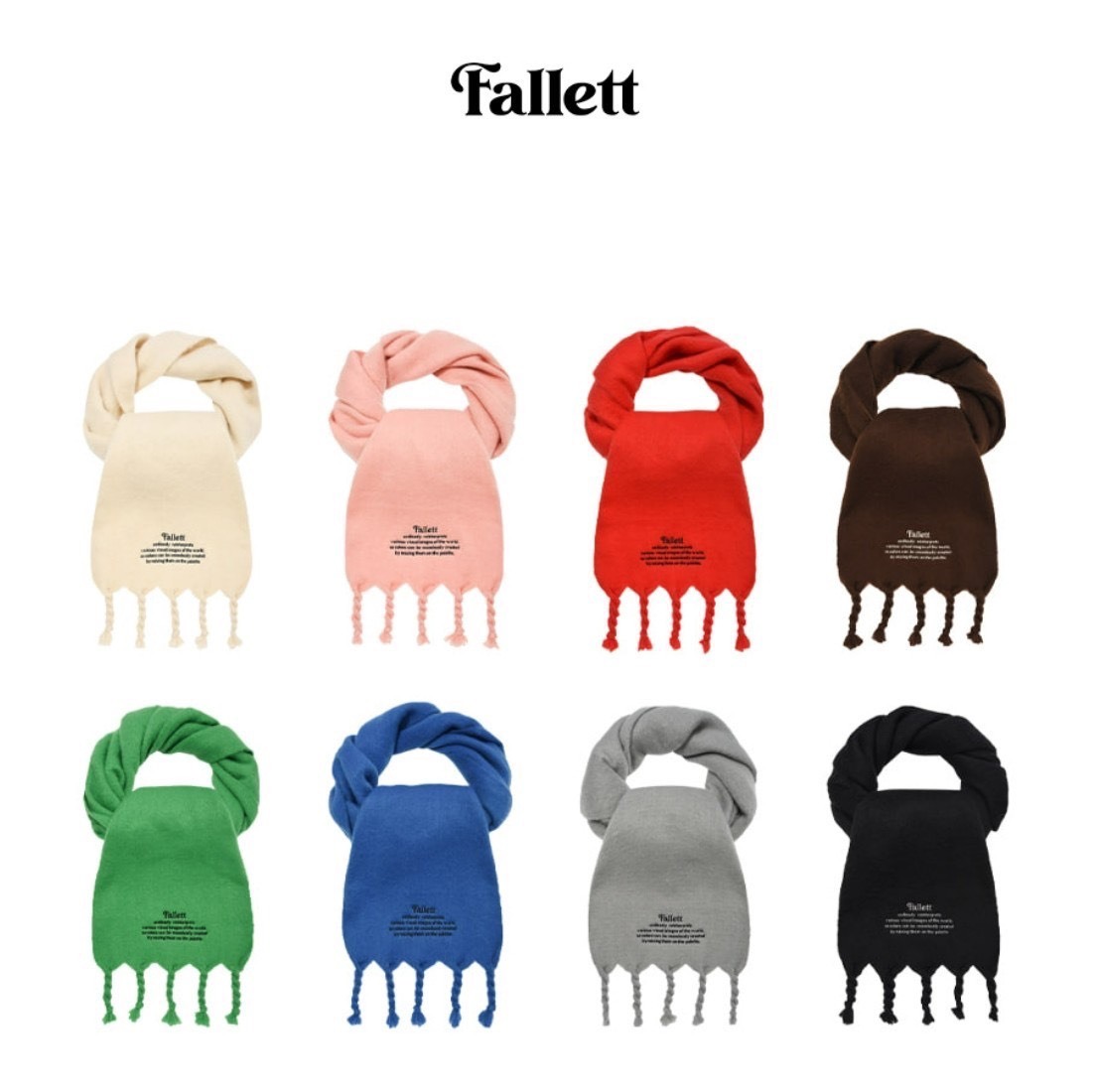 <限時開團⚡️> 🇰🇷Fallett-OVERSIZED STORY LOGO 流蘇圍巾