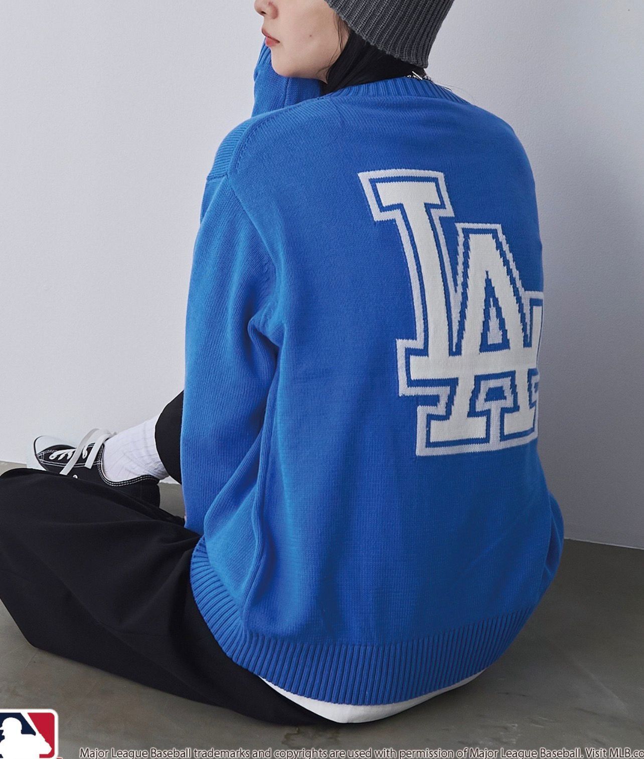 【預購】JN110401 MLB LOGO圓領衛衣