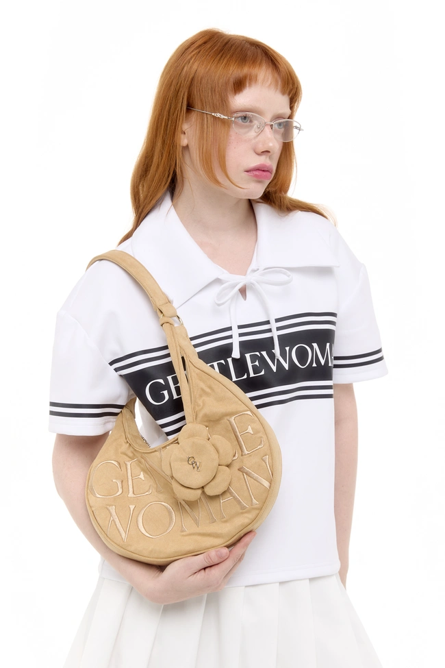 Gentle Woman Luna Petal Shoulder Bag(Light Brown)