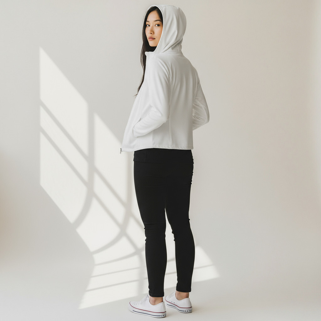 KANGOL 外套 米白 抽繩 短版 連帽 薄外套 女 6552140131