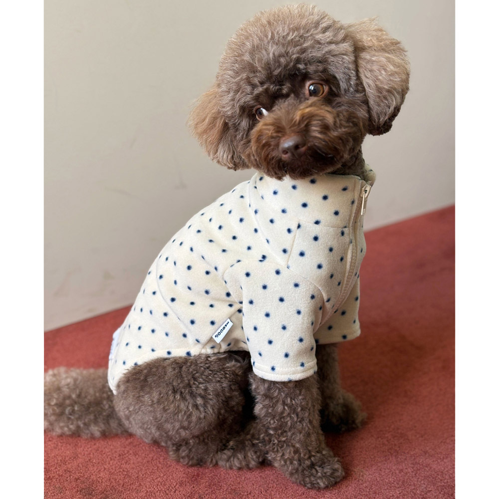 【 韓國連線 】NERDOG｜圓點羊毛上衣-白色