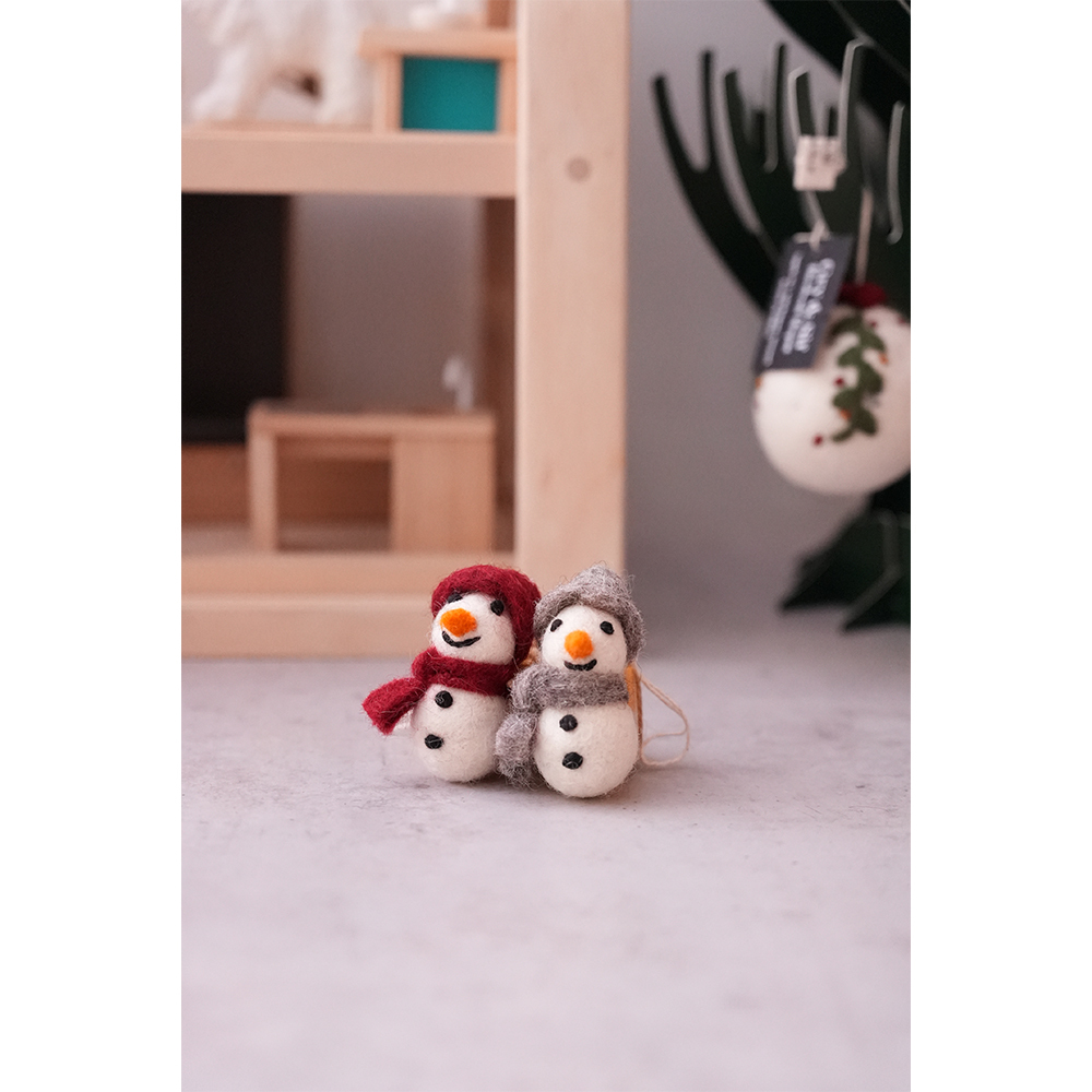 丹麥Gry&Sif 聖誕掛飾-Snowman w/Scarf Mini-Classic(12220)