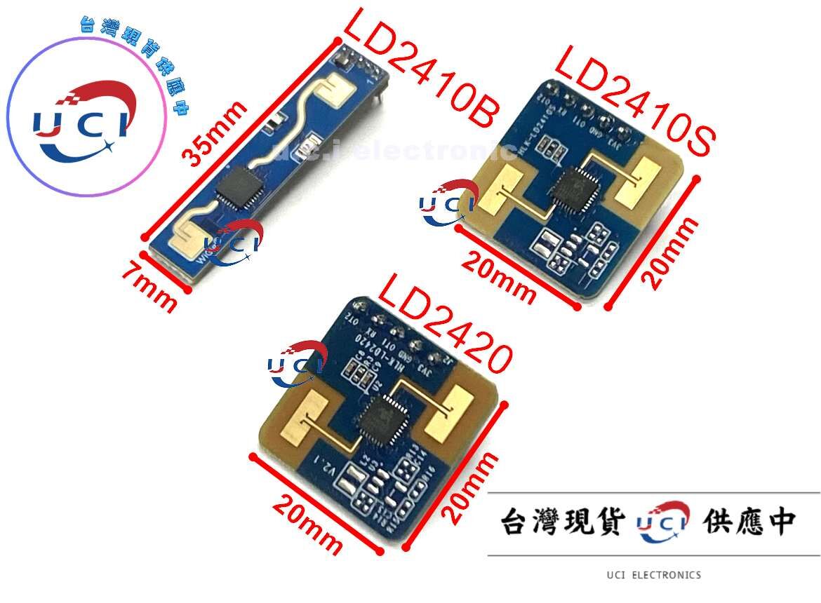 【UCI電子】(1-3) 24G毫米波雷達 LD2420 LD2410B LD2410S 人體存在感應模組微動感測器