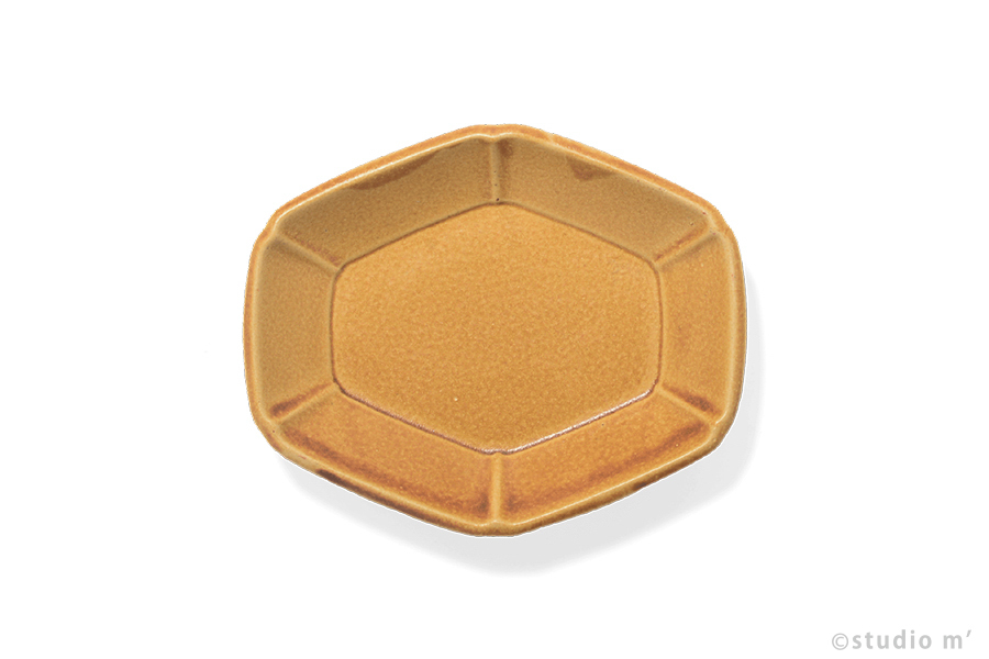 STUDIO M' - Lentus六角靜然長皿 / S / 焦糖黃