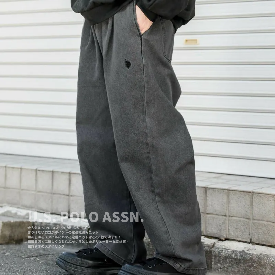 "代購" U.S. POLO ASSN. 刺繡 氣球輪廓 廚師褲