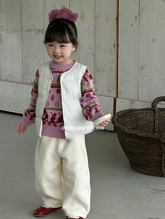 DDB10T001PK   DODO Wardrobe - 粉色體操貓咪針織衫