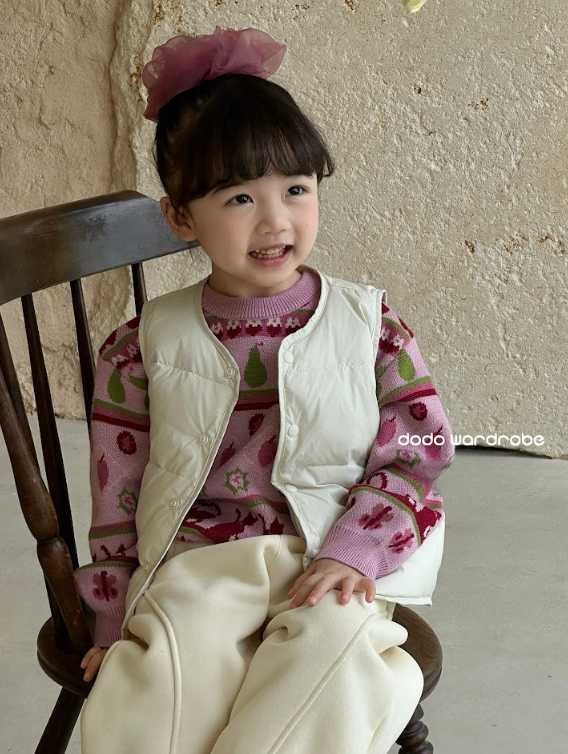 DDB10T001PK   DODO Wardrobe - 粉色體操貓咪針織衫