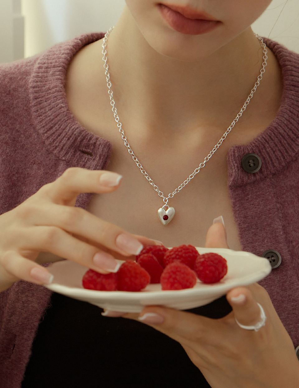 緋紅之心項鍊