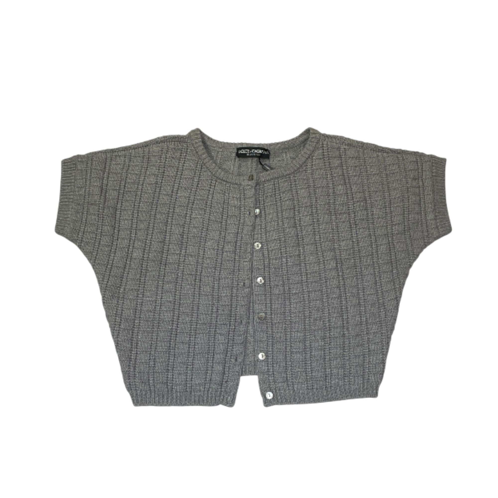 限時清倉價~全新DOLCE & GABBANA 淺灰色羊毛針織小外套, 小披肩 40碼, FGC91K, D&G 冷氣外套, #BRAND NEW #香榭站正品