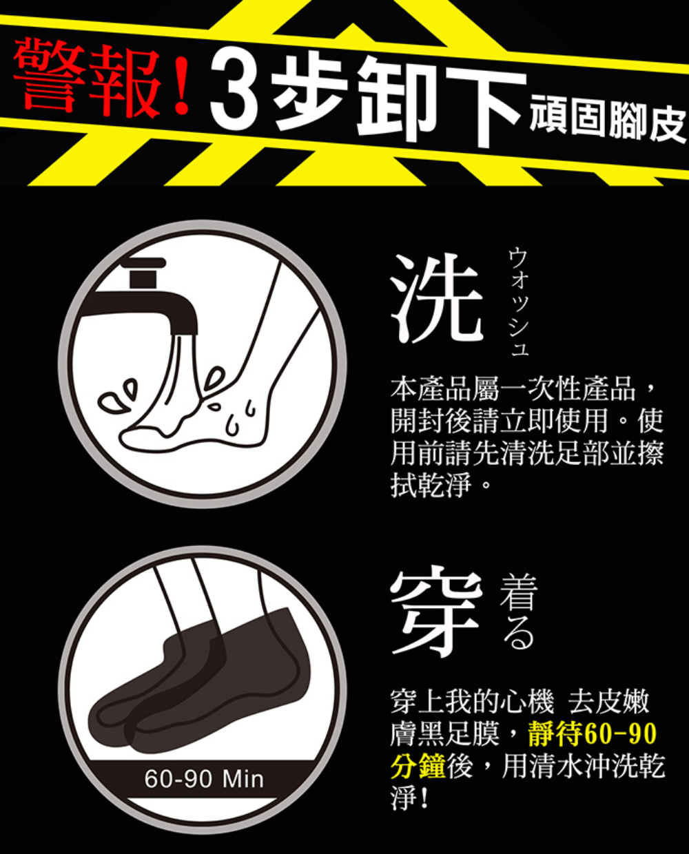 我的心機 去皮嫩膚黑足膜/去角質 1對入