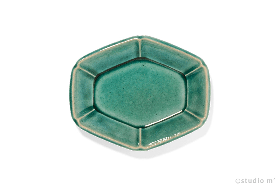 STUDIO M' - Lentus六角靜然長皿 / S / 土耳其綠