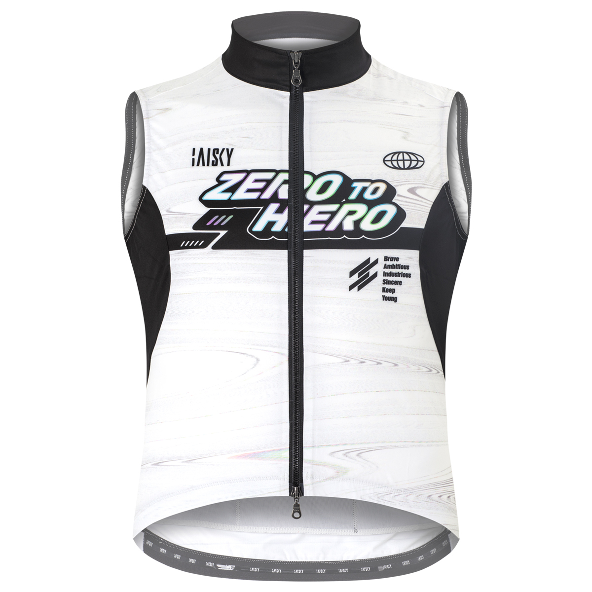 男款雙拉鍊防風背心 蛻變 灰