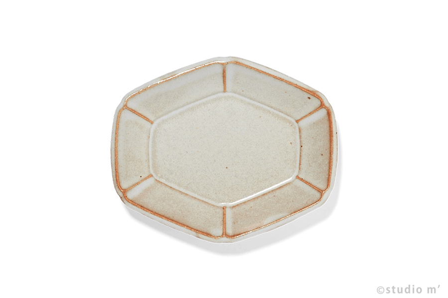 STUDIO M' - Lentus六角靜然長皿 / S / 胚米白