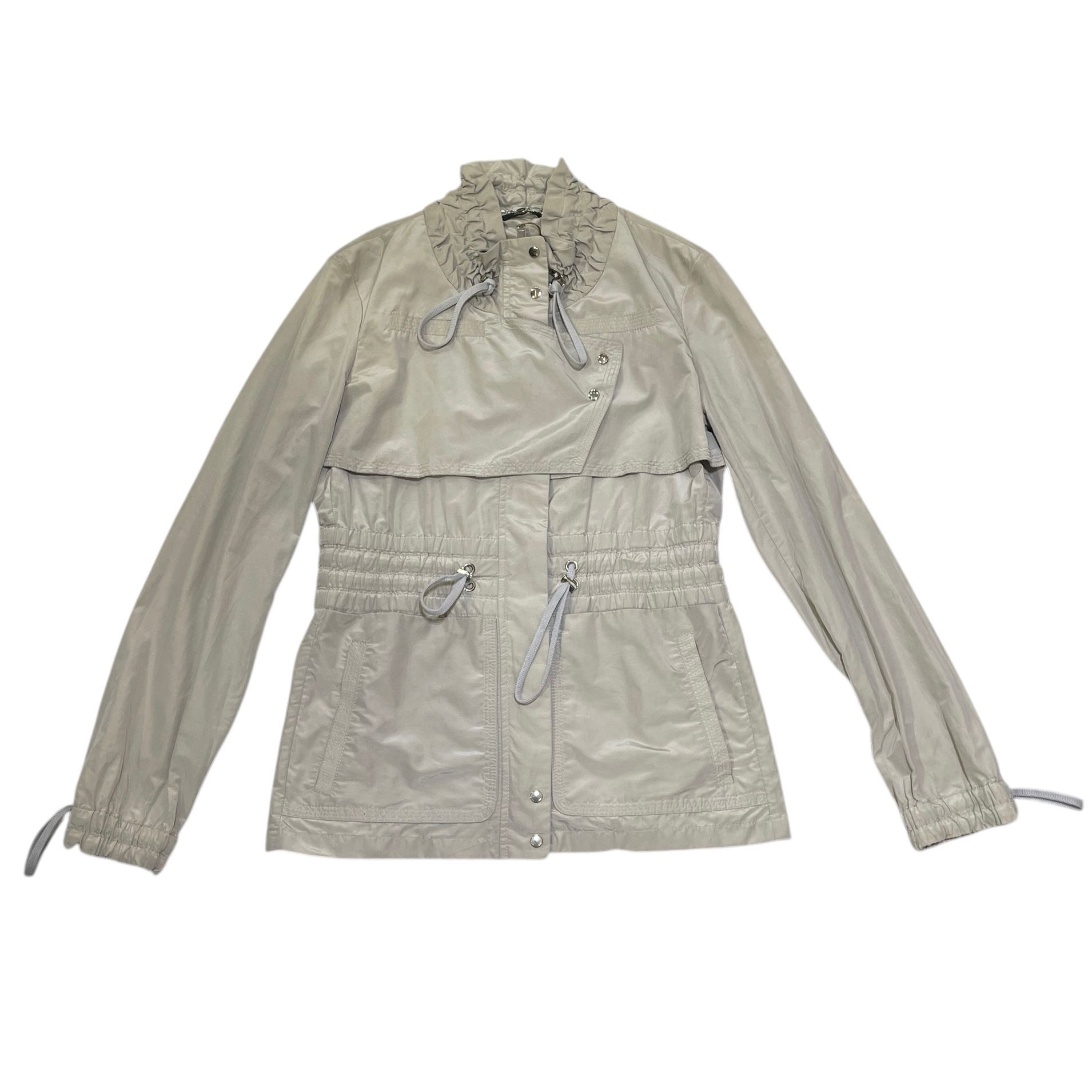 限時清倉價!!!全新GUCCI 輕柔外套女士42碼, 淺灰色, 真絲修腰風衣, 古奇 JACKET , 232014 2V027 1505 #BRAND NEW #香榭站正品