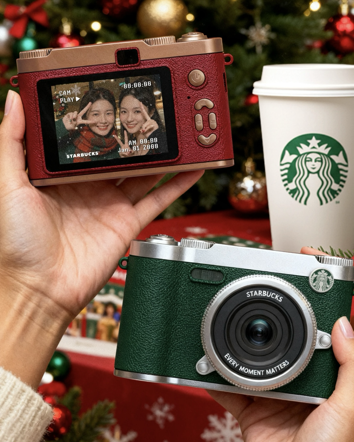 <正版授權>STARBUCKS 星巴克 聖誕限定CCD 相機 復古 紅色 綠色