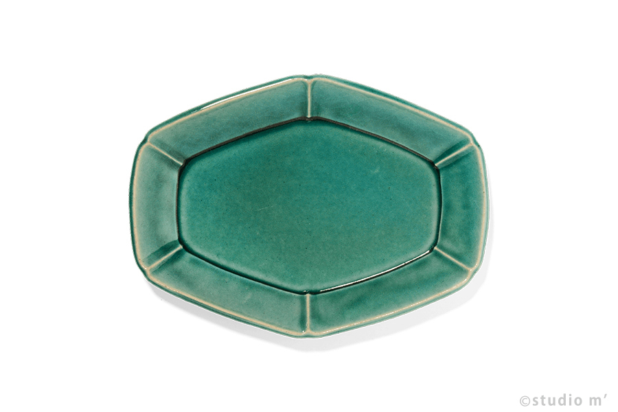STUDIO M' - Lentus六角靜然長皿 / M / 土耳其綠