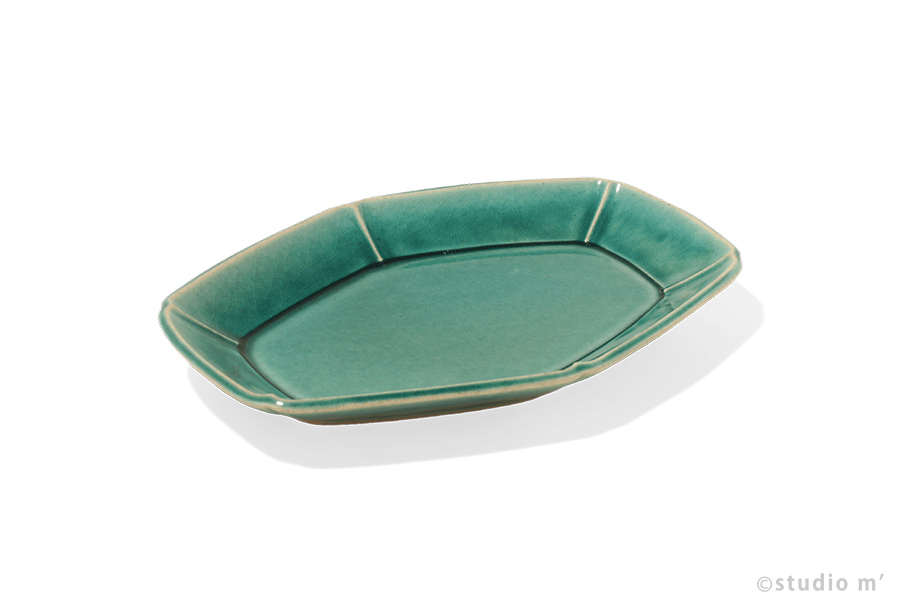 STUDIO M' - Lentus六角靜然長皿 / M / 土耳其綠