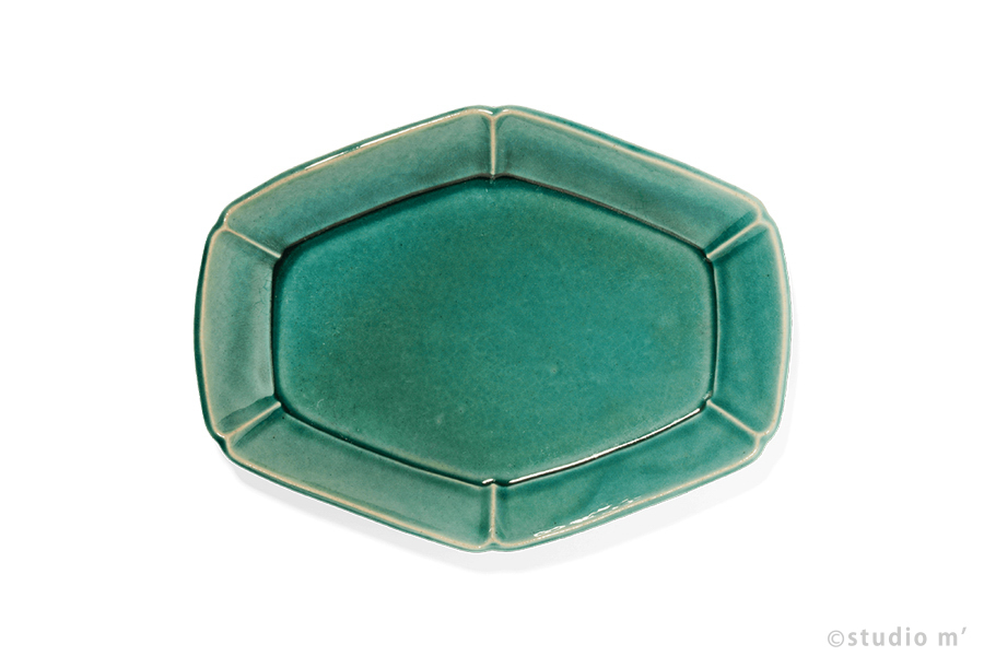 STUDIO M' - Lentus六角靜然長皿 / L / 土耳其綠