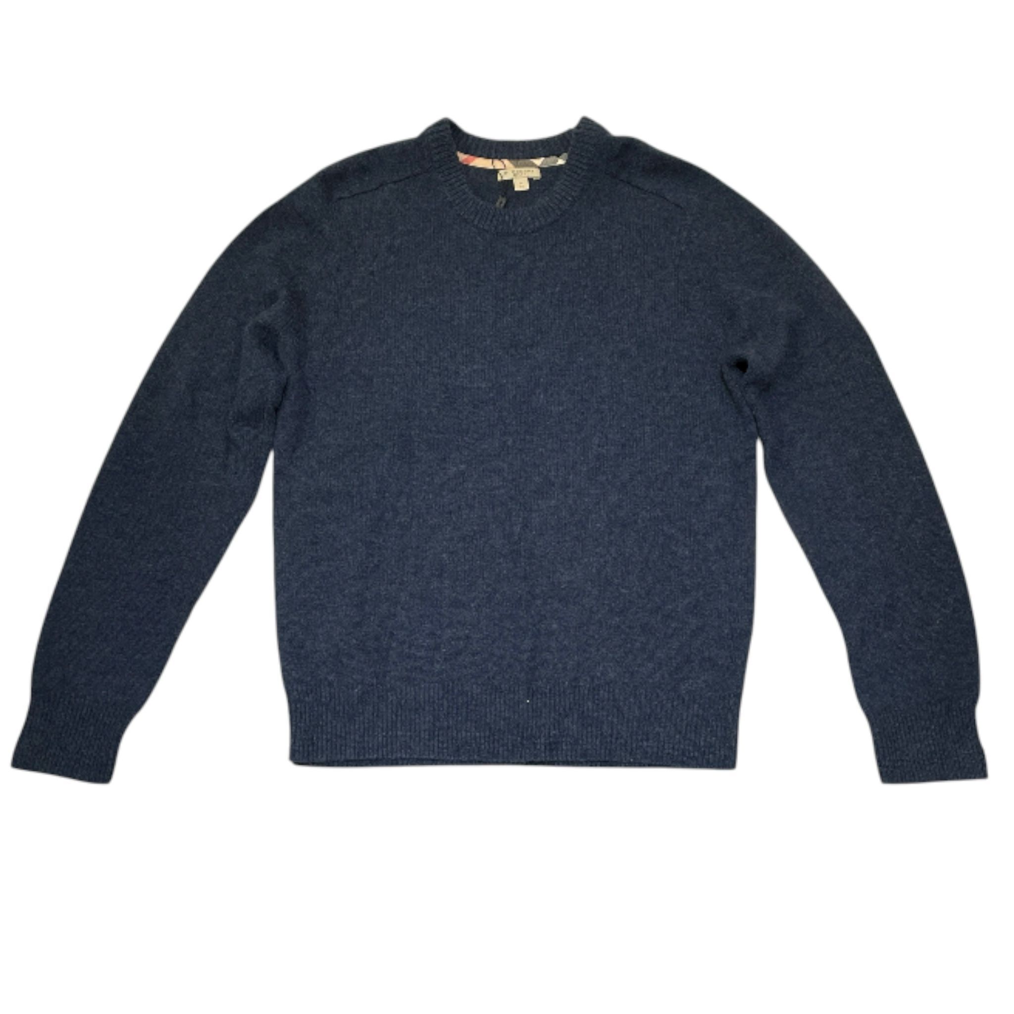 限時清倉價!!!全新BURBERRY長袖羊毛 灰藍色針織 上衣 男士XL碼 3834137 #BRAND NEW #香榭站正品