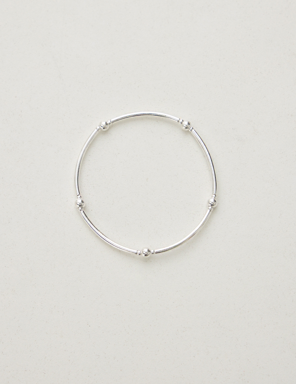 【925純銀】幾何彈力圓珠手鍊