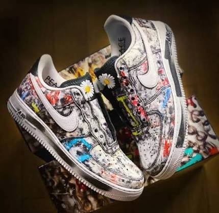 【Luxury】Peaceminusone x Nike Air Force 1 para-noise 2.0 反系鞋帶 小雛菊 權志龍 可撕開 爆裂紋