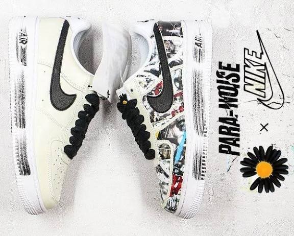 【Luxury】Peaceminusone x Nike Air Force 1 para-noise 2.0 反系鞋帶 小雛菊 權志龍 可撕開 爆裂紋