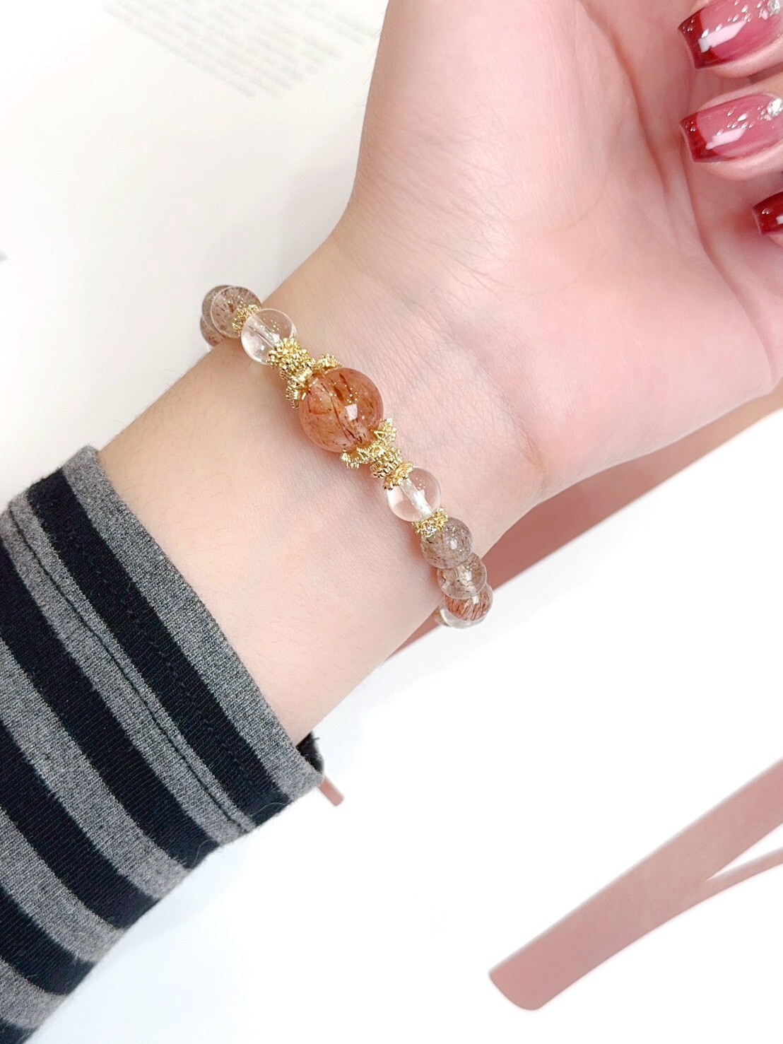 黑金超/白水晶手鍊