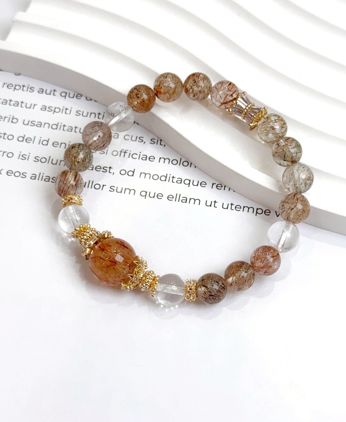 黑金超/白水晶手鍊