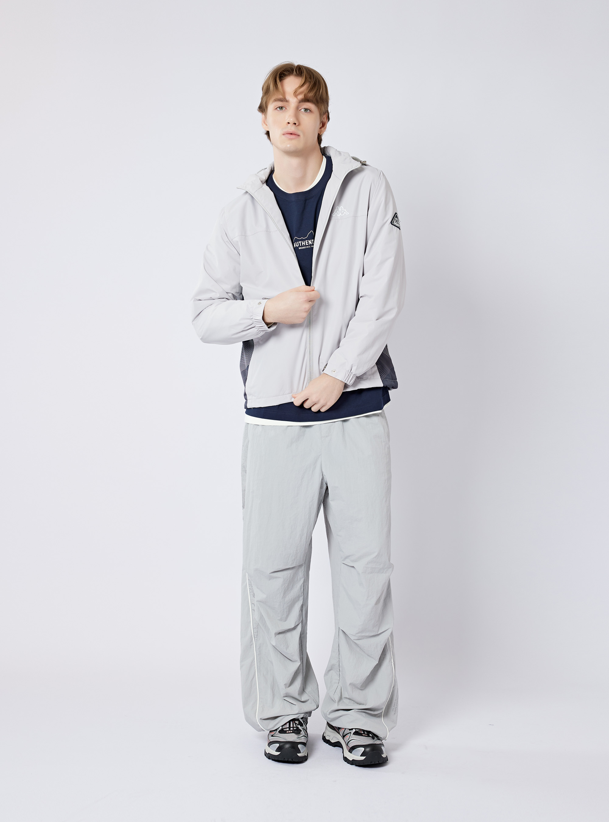 男女適穿 防潑水刷毛連帽風衣外套