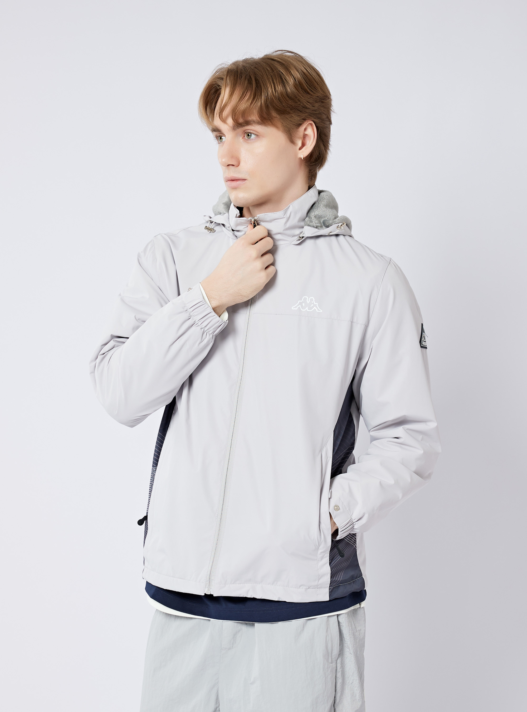 男女適穿 防潑水刷毛連帽風衣外套